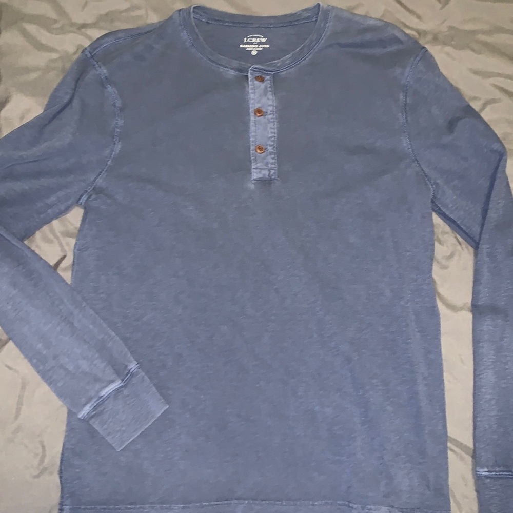 Blue J Crew long sleeve Henley